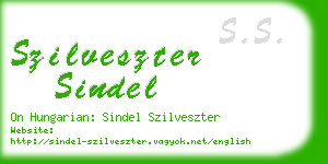 szilveszter sindel business card